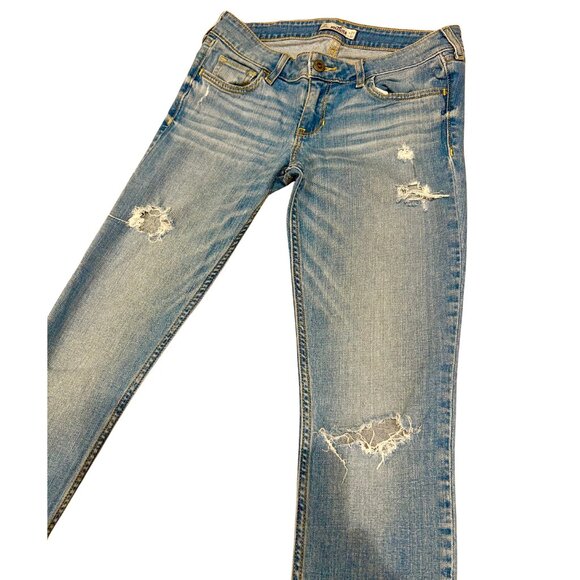 Hollister Light Wash Ripped Jeans Distressed Denim - Picture 2 of 8